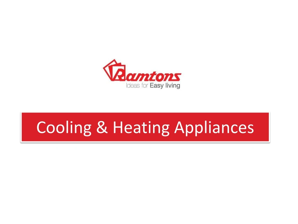 cooling heating appliances