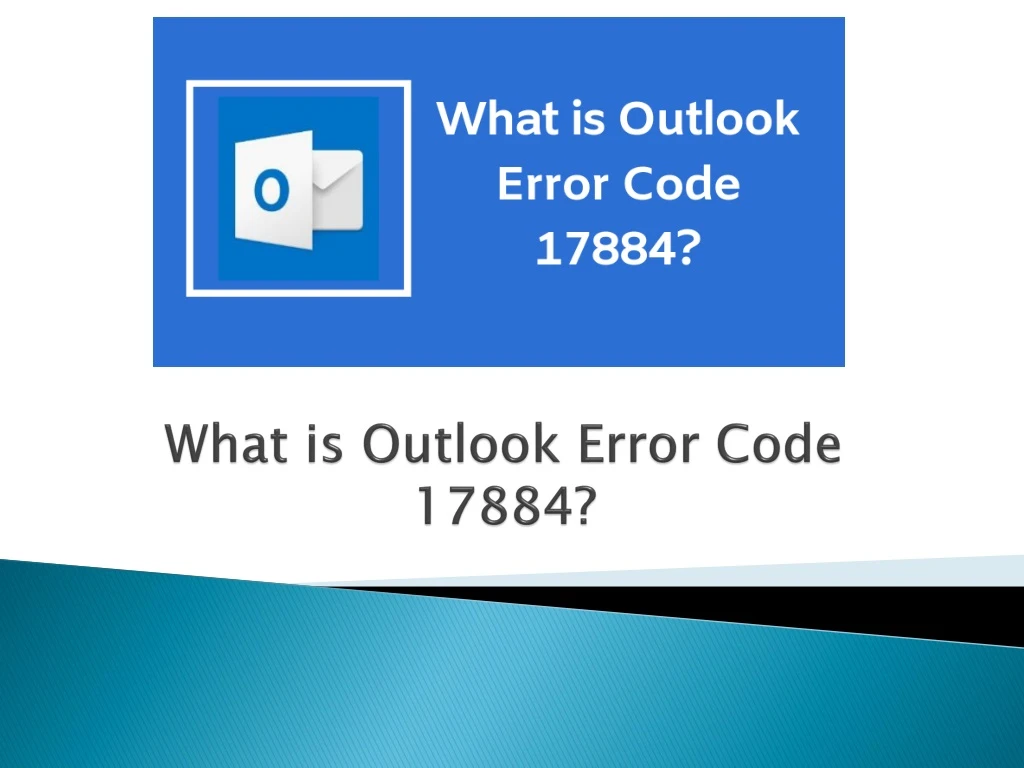 what is outlook error code 17884