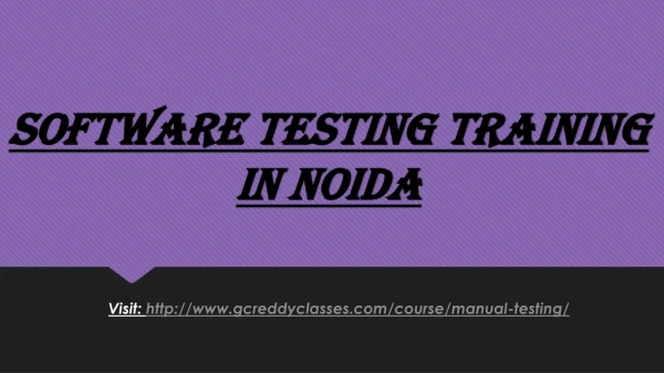 software testing training in noida