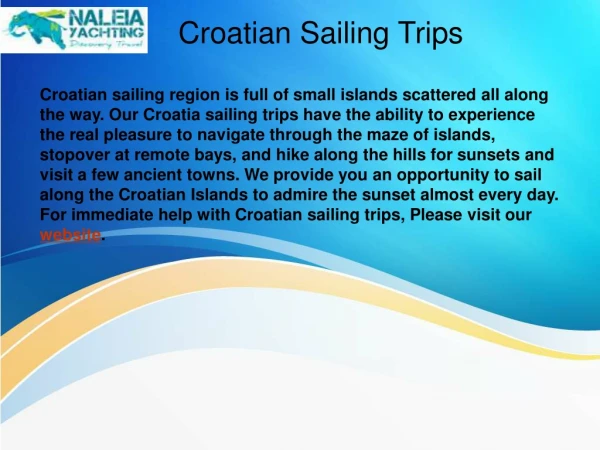 Best Croatian Sailing Trips