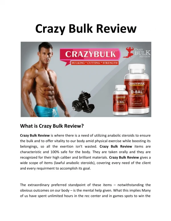 Crazy Bulk Review : Best legal steroids for sale