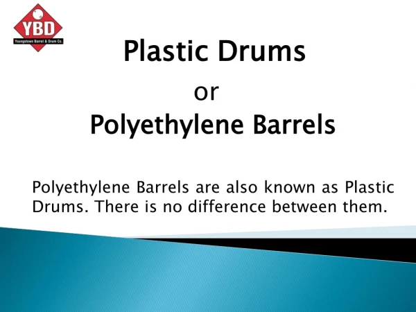 Plastic Drums for Sale | Polyethylene Barrels