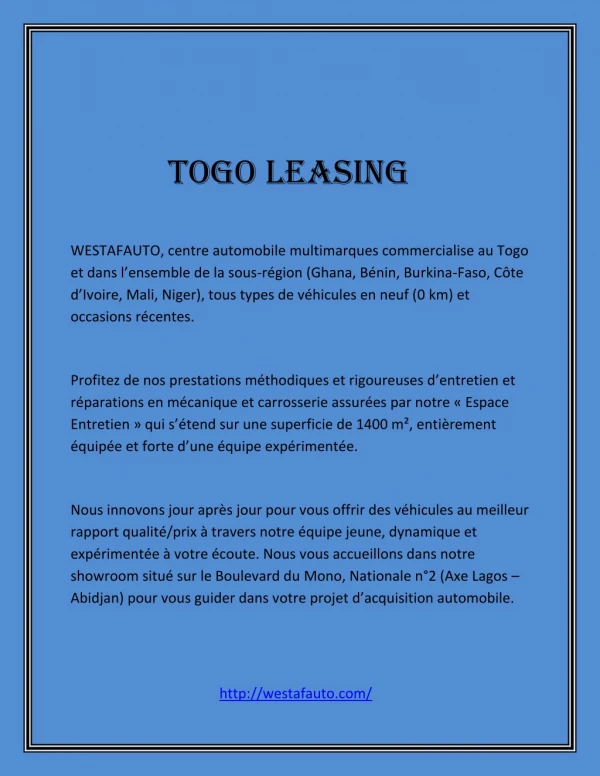 Togo leasing-converted