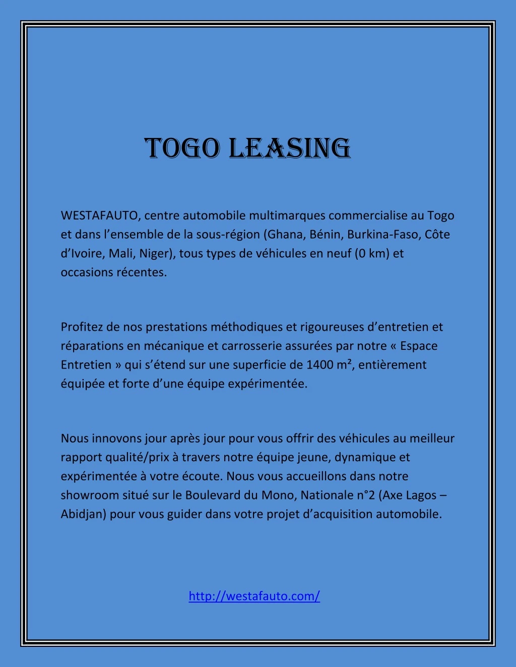 togo leasing
