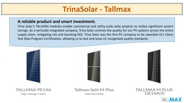 High Power Solar Panels for Commercial & Utility Scale Solar | Trina Solar