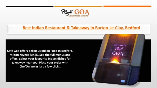 Cafe Goa - Best Indian Restaurant & Takeaway in Barton-Le-Clay, Bedford