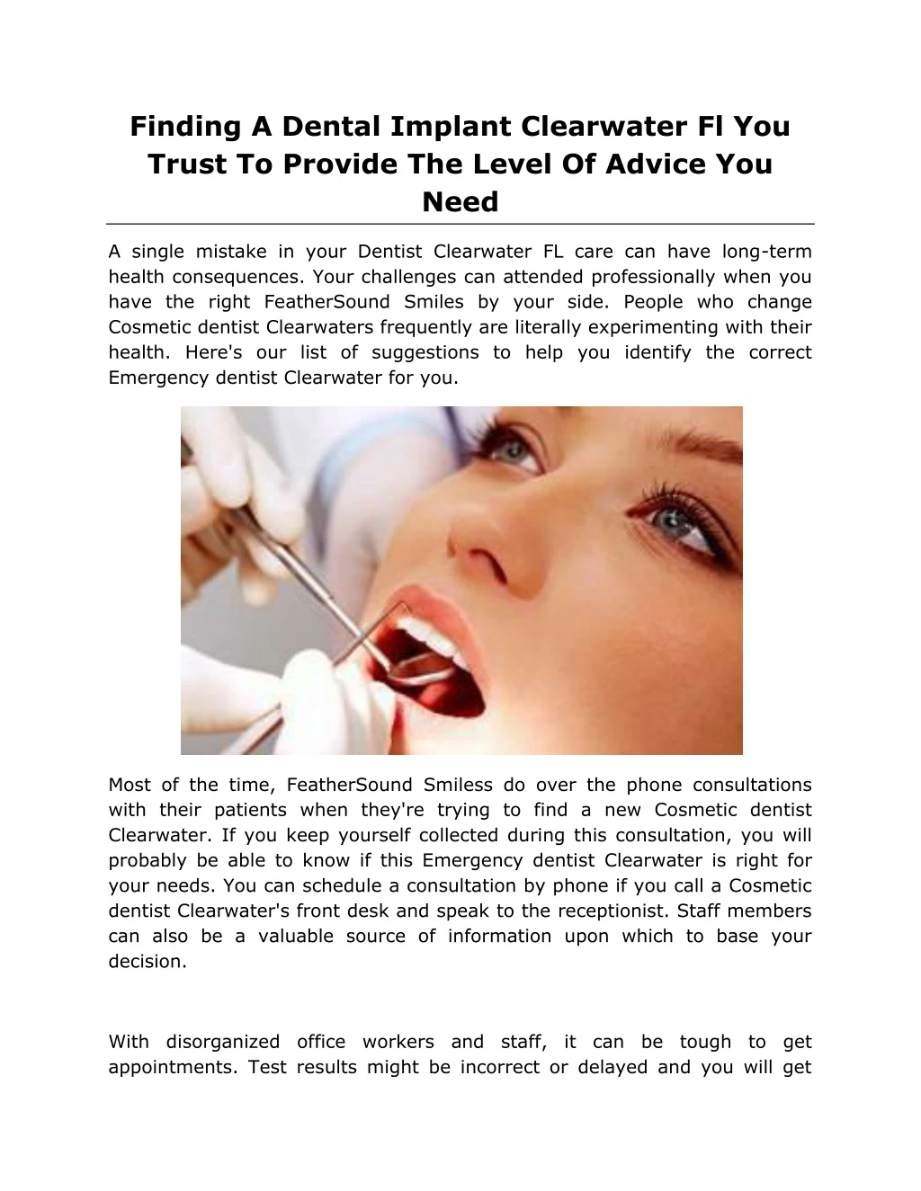 finding a dental implant clearwater fl you trust
