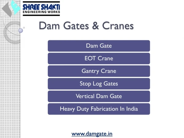 Dam Gate, Vertical Dam Gate - Dam Fabrication Company
