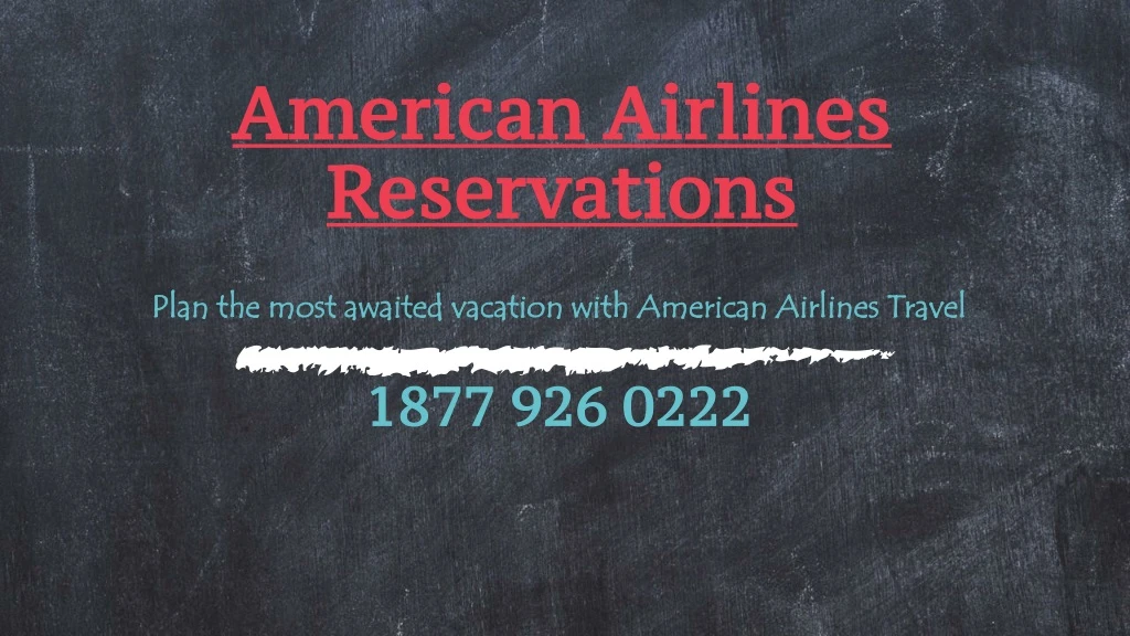 american airlines reservations