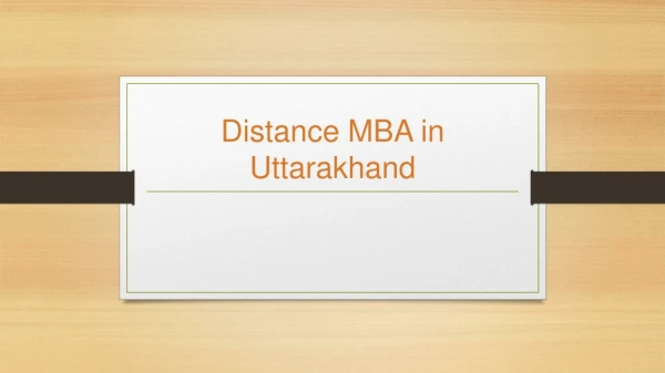 Distance Education Courses | Correspondence MBA | Distance MBA in Uttarakhand | MITSDE