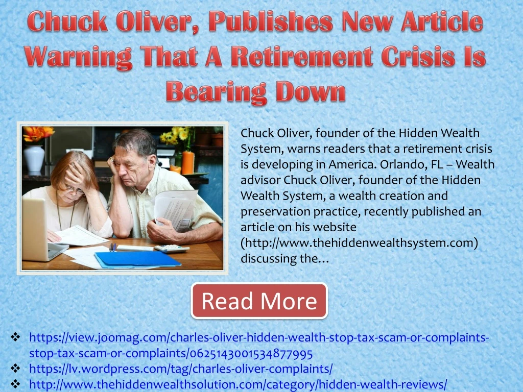 chuck oliver founder of the hidden wealth system