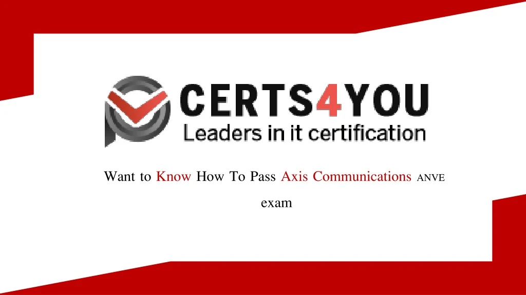 want to know how to pass axis communications anve