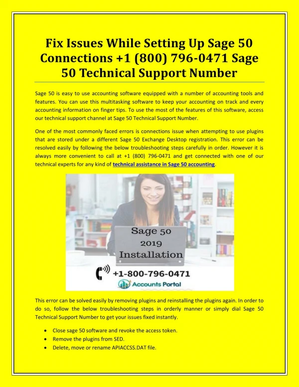 Fix Issues While Setting Up Sage 50 Connections 1 (800) 796-0471 Sage 50 Technical Support Number