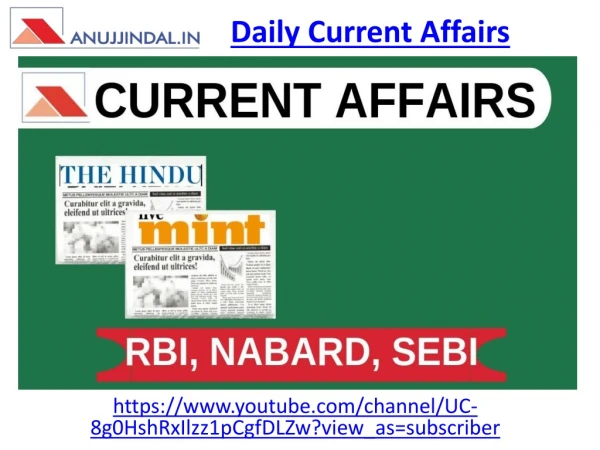 Get Daily Current Affairs by Anuj Jindal