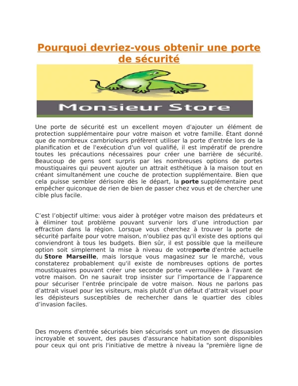 pourquoi devriez vous obtenir une porte de s curit