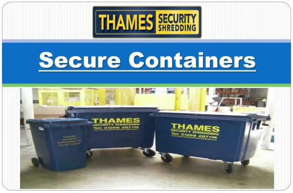 Secure Containers