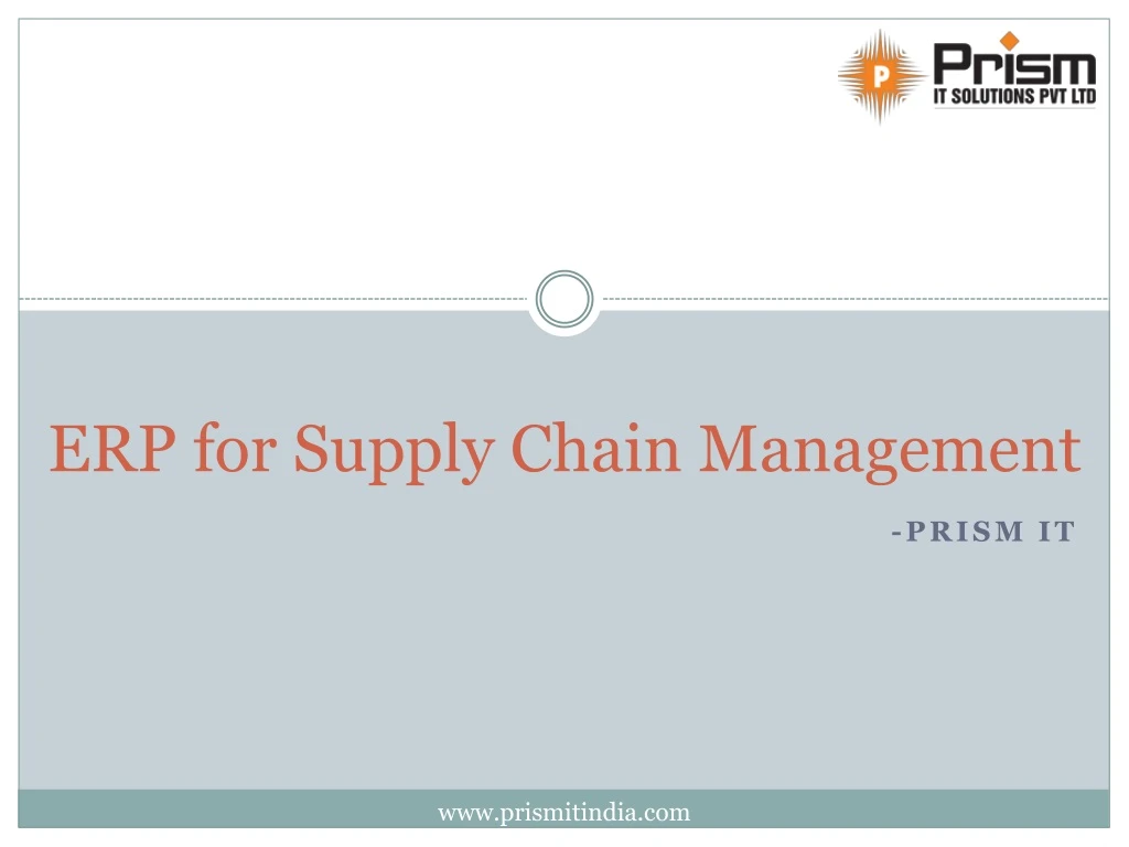 erp for supply chain management