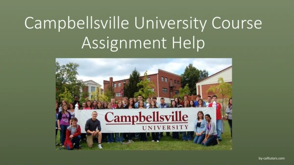 Campbellsville University Course Assignment Help