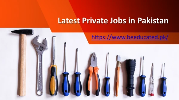 Latest Private Jobs in Pakistan