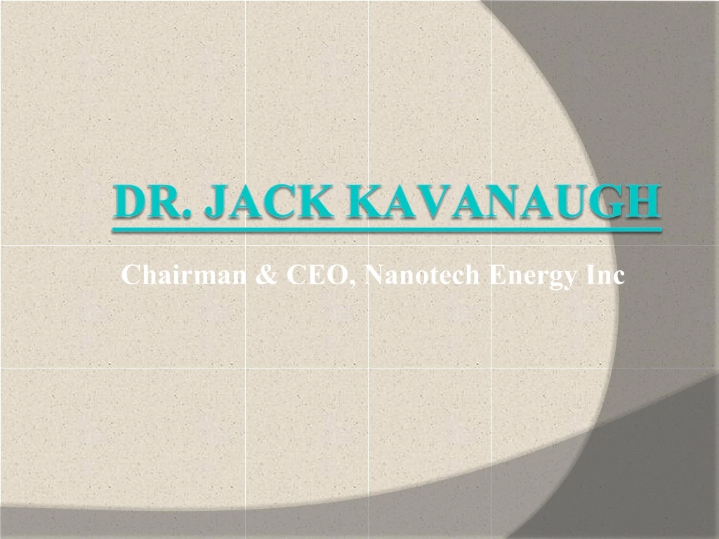 chairman ceo nanotech energy inc