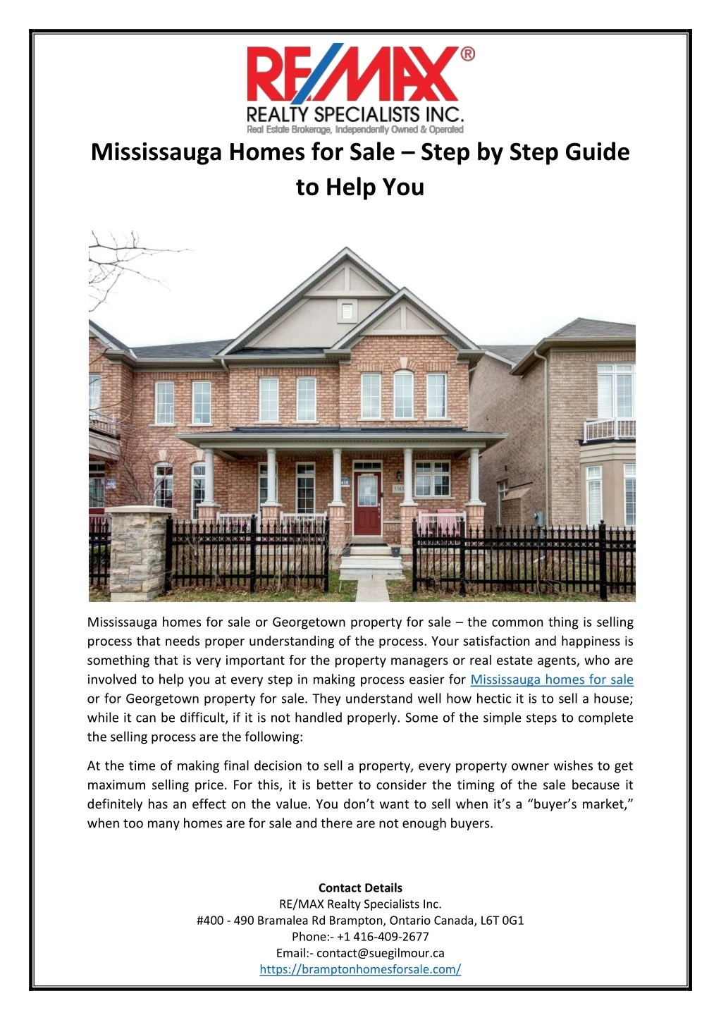mississauga homes for sale step by step guide
