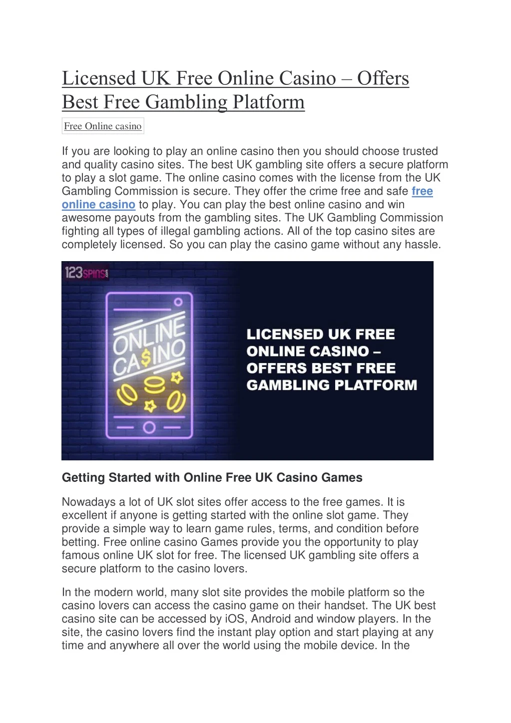licensed uk free online casino offers best free