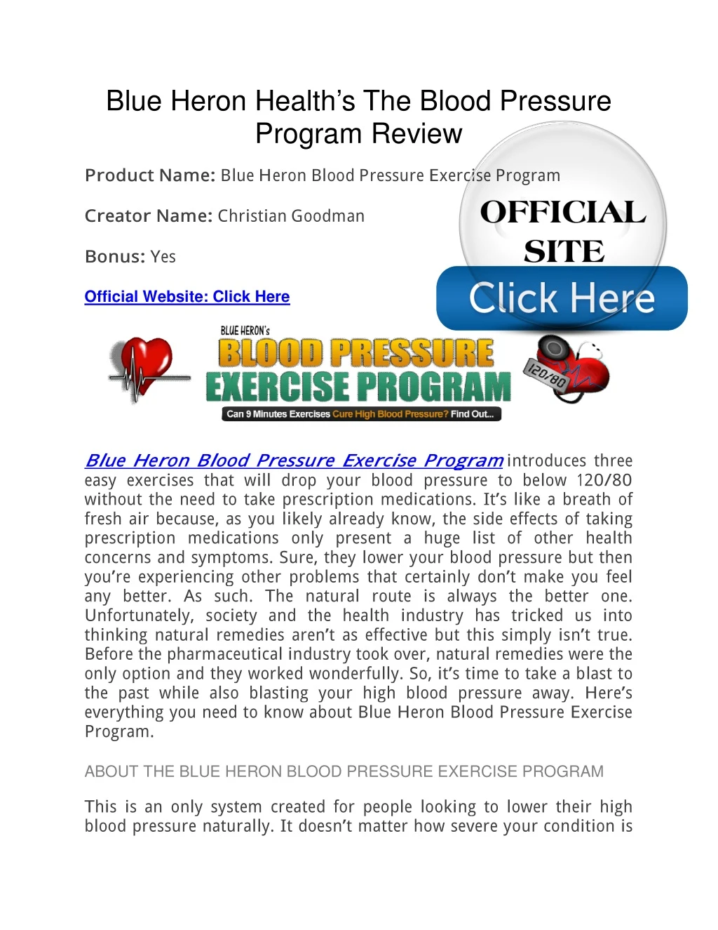 blue heron health s the blood pressure program