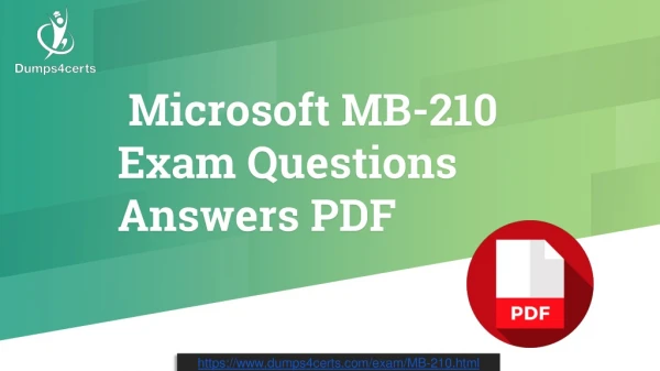 2019 Microsoft MB 210 Real Braindumps Exam, Practice Test Questions & Answers 2019.