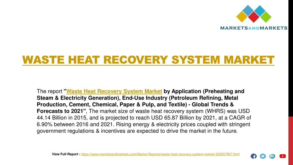 waste heat recovery system market