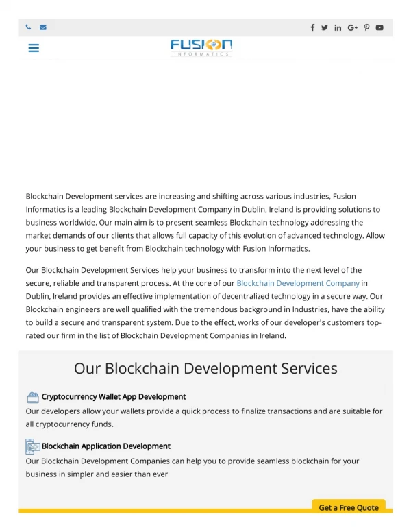 Blockchain application development in Ireland