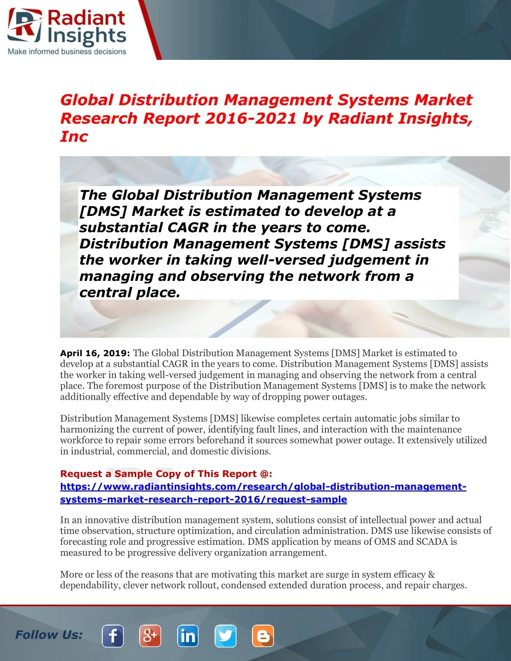 global distribution management systems market