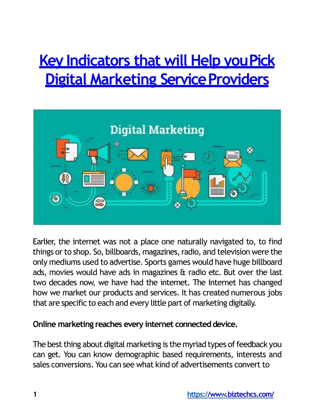 key indicators that will help you pick digital marketing service providers