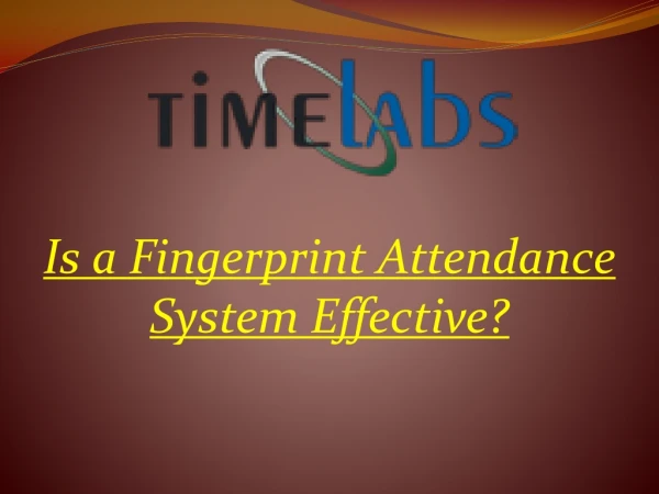 Is a Fingerprint Attendance System Effective?