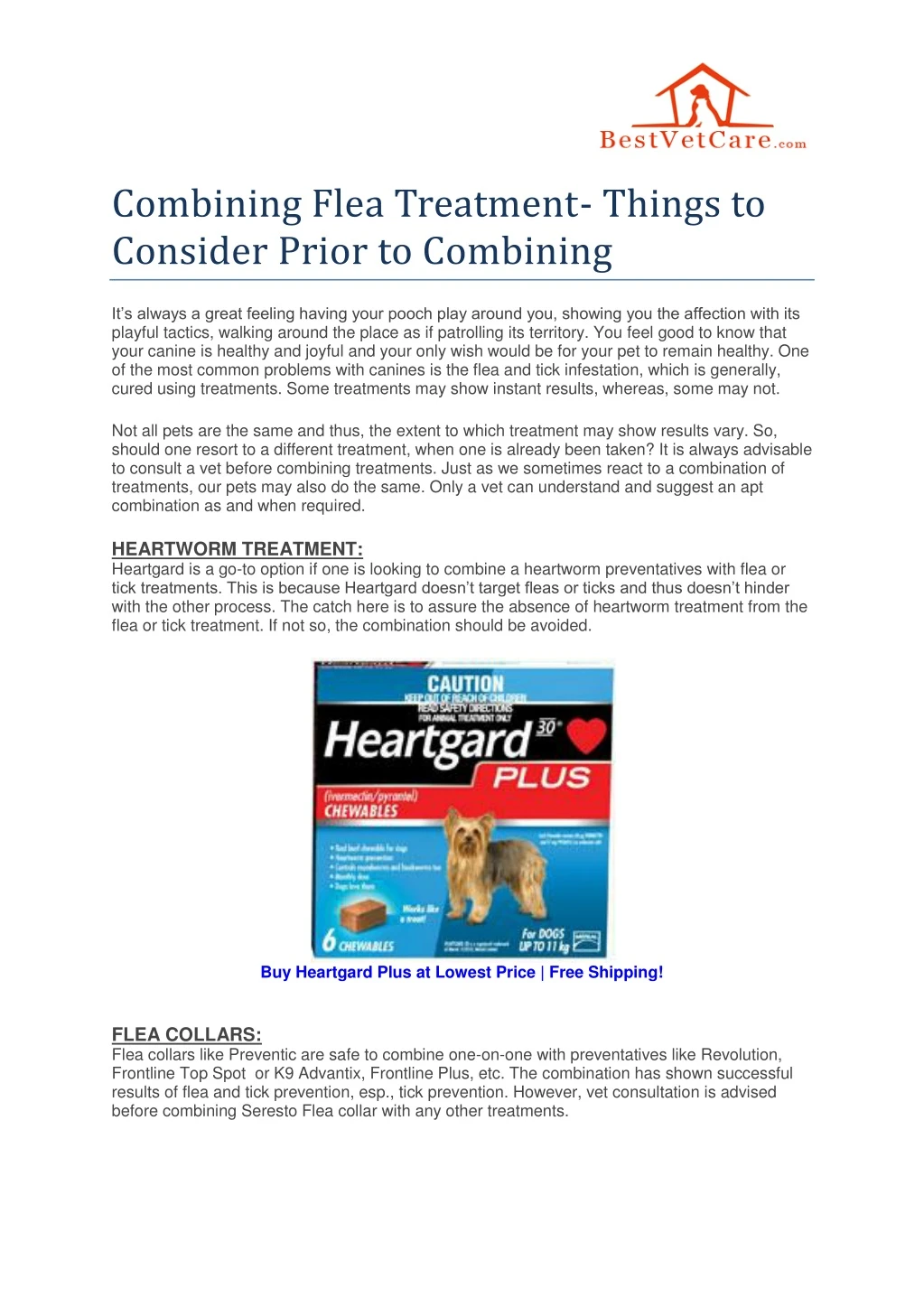 combining flea treatment things to consider prior