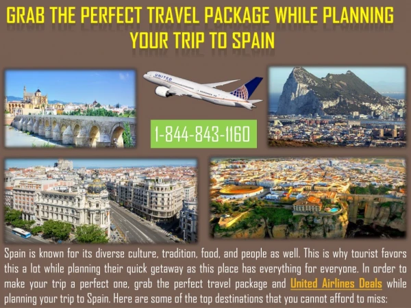 Grab the Perfect Travel Package While Planning Your Trip To Spain