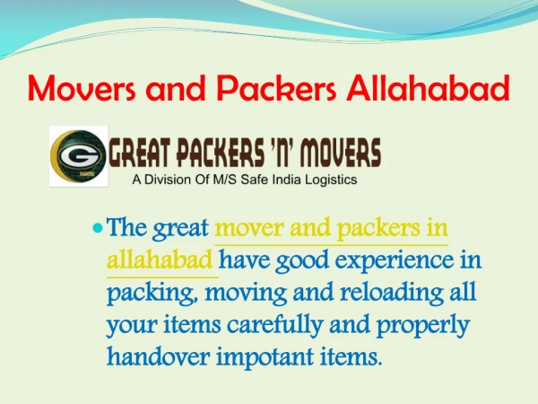 Movers and Packers Allahabad