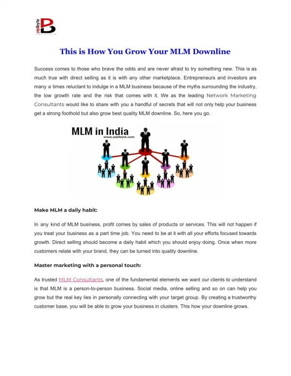 This is How You Grow Your MLM Downline