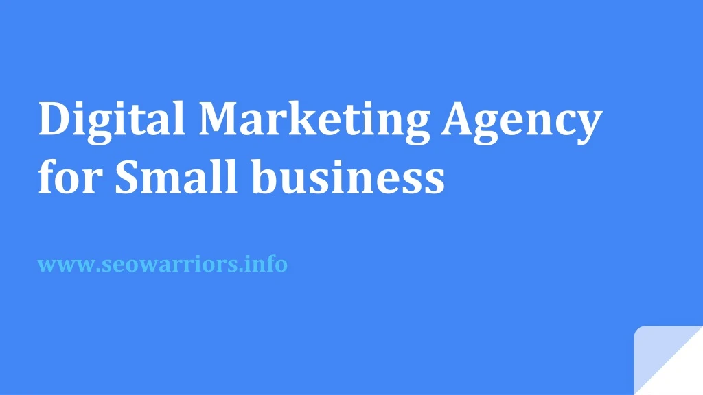 digital marketing agency for small business