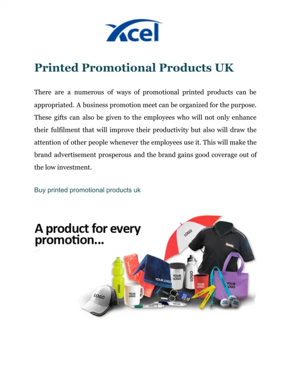Printed Promotional Products UK