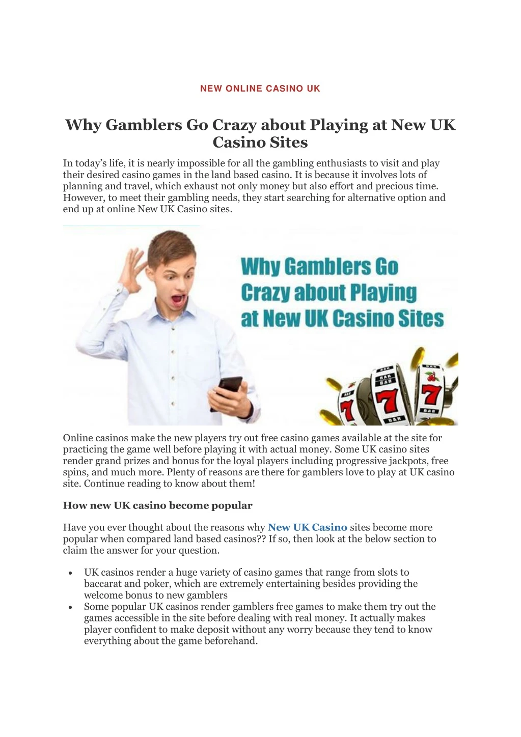 new online casino uk