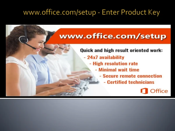 www.office.com/setup - Enter Product Key