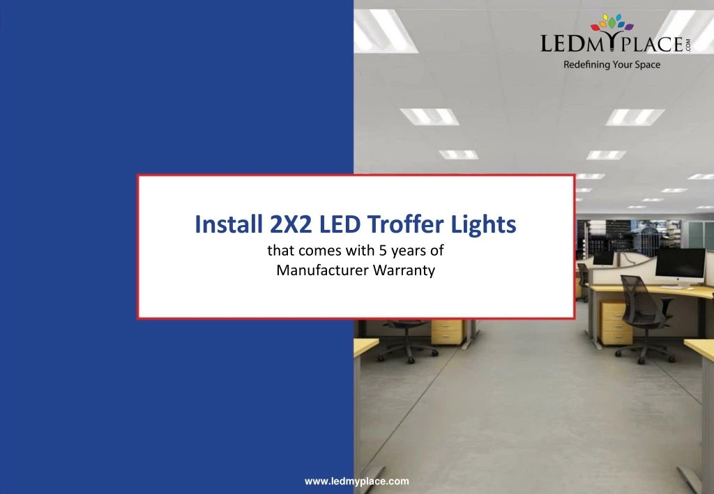 install 2x2 led troffer l ights that comes with