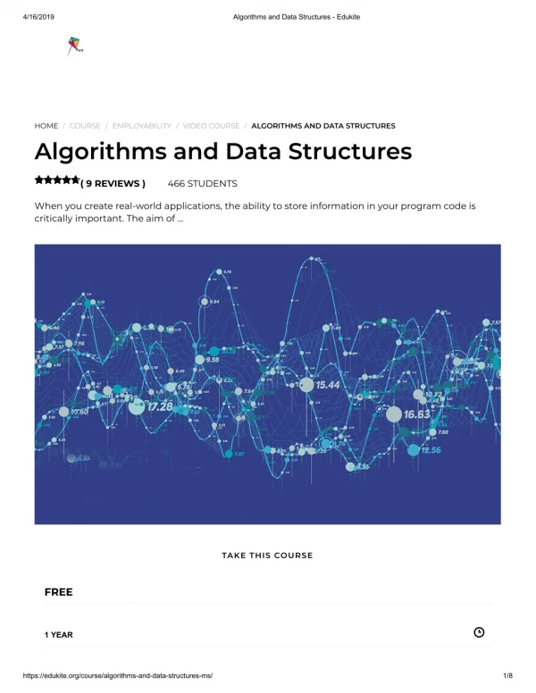 Algorithms and Data Structures - Edukite