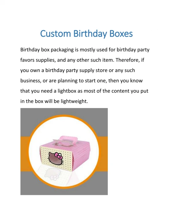 Custom Birthday Boxes