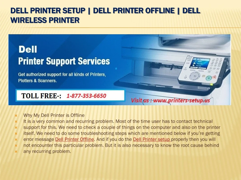 dell printer setup dell printer offline dell wireless printer