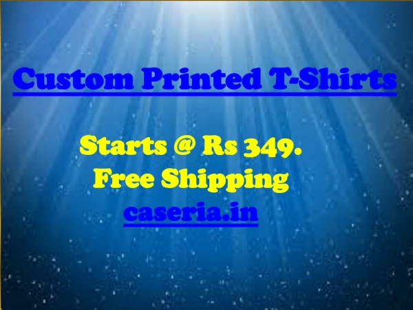 Buy online-Customized Printed T-Shirts in India