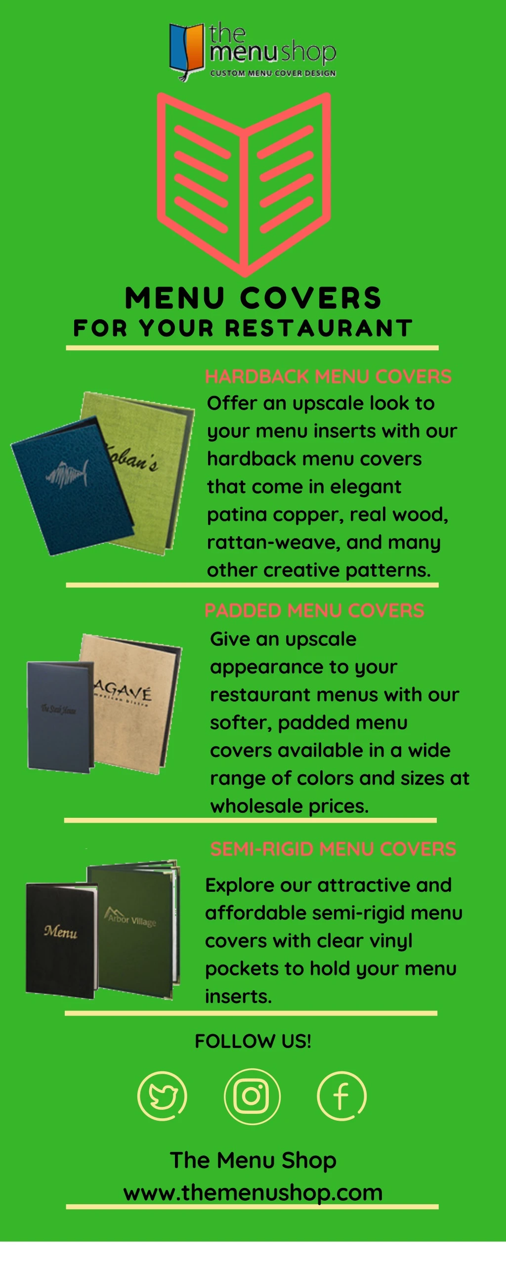 menu covers