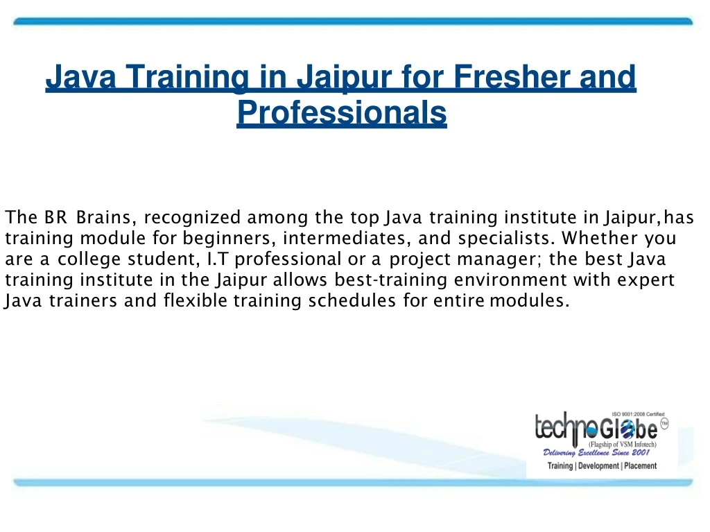 java training in jaipur for fresher and professionals