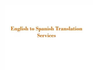 Spanish translation services