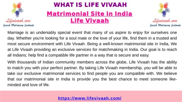 Matchmaking in India - Life Vivaah